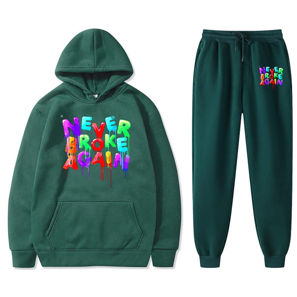 Youngboy Never Broke Again Mikina 2dílné sady Tepláková souprava Módní Hip Hopová souprava Tepláky Muži Ženy Mikiny s kapucí Sportovní kalhoty