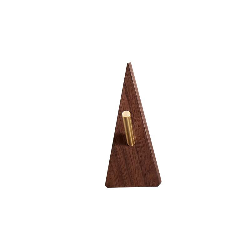Black Walnut Wall-Mounted Key & Clothes Rack with Creative Metal Hook