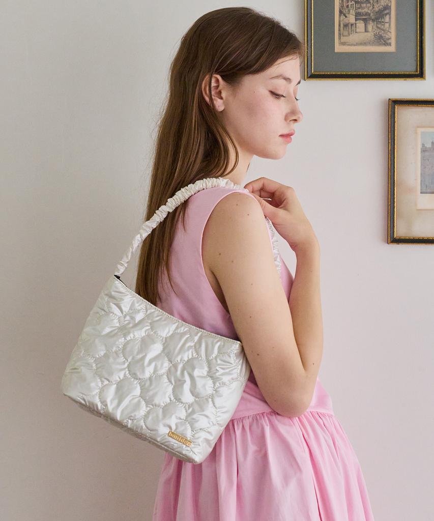 Bonidee [Ultralight/Waterproof] Chubby Bag Pearl White Shoulder Bag