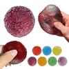 Mochi Simulated Transparent Ice Ball Maltose Squishy Fidget Toy Slow Rebound Blue Anti-Stress Anxiety Relief Sensory Toy
