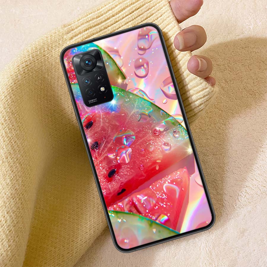 Watermelon Summer Fruit Phone Case For Redmi Note 13 14 15 Pro Plus 12 13C 12C 15C 9 10 10C 9T 9C 9A TPU Soft Cover Clear Cell C