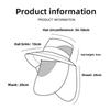 1-10PCS Sun Protection Hat with Face Veil Neck Flap Mosquito Proof Fishing Cap Outdoor UV Wide Brim Fisherman