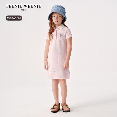 Kids' Girl's Plaid Polo A-Line Dress