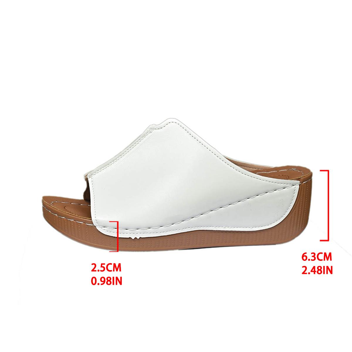 

Fashion 2024 Summer New Slippers Beach Soft Heels Sandals Platform Summer Fashion Casual Designer Slippers Slides Women Shoes for Women 36 белый