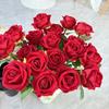 Rose Flower for Flower Arrangement Realistic Long Stem Fake Silk Rose