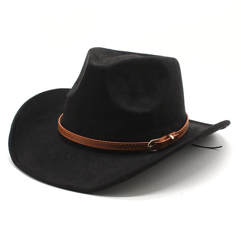 Minority Suede Top Hat Farm Style Western Cowboy Hat Men Ladies Jazz Hat