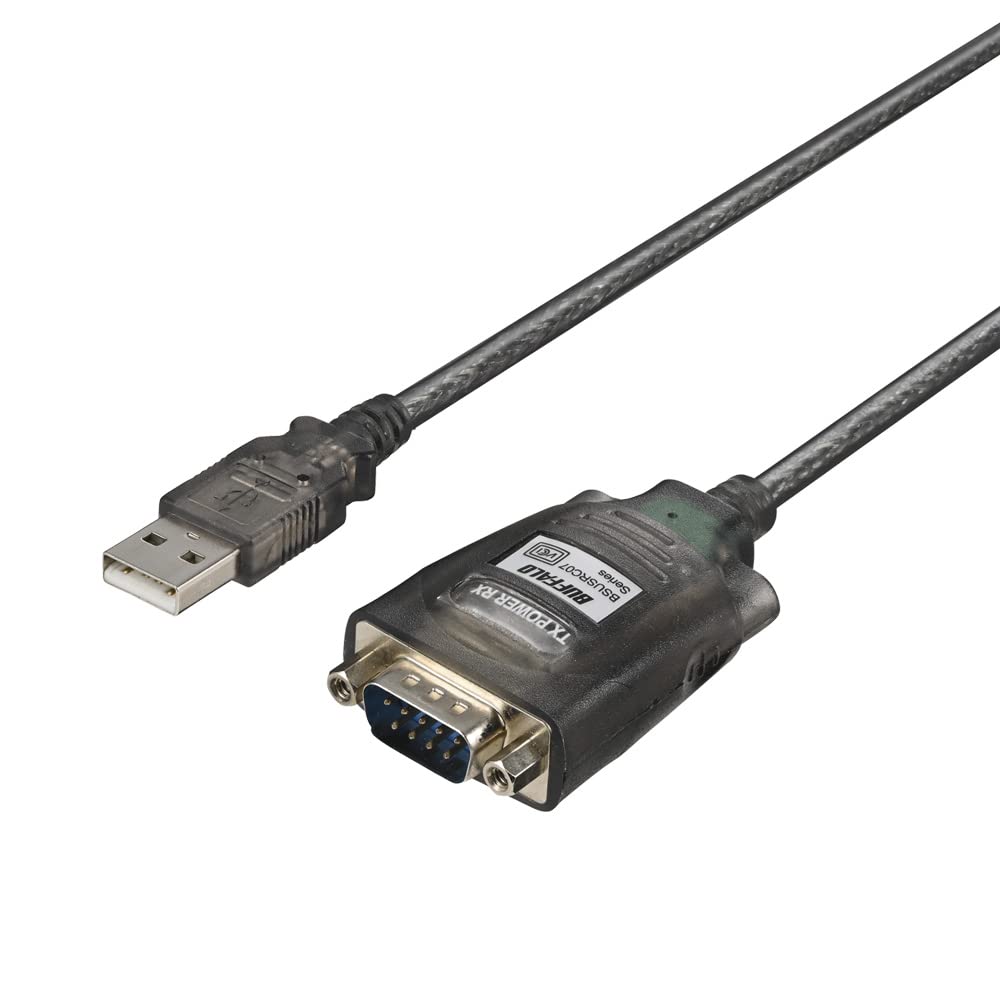 Buffalo Conversion Black USB-to-Serial Cable, Skeleton, 0.5m, BSUSRC0705BS/N