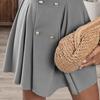 Women's Double Breasted Blazer Vest Dress Sleeveless Deep V-Neck Mini Dress Summer