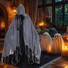 Halloween Hooded Cloak Medieval Renaissance Gothic Wizard Cape with Hood Scary Grim Reaper Cosplay Costume for Men Women