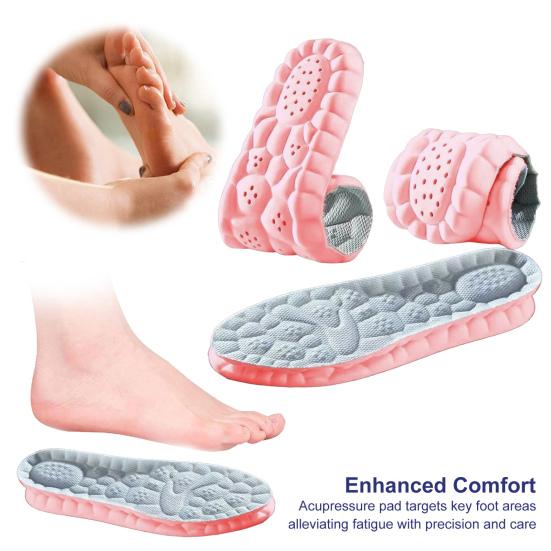 1 pár 4D Elastická Cloud Prodyšná Měkká Pěnová Stélka Podpora Klenby Tlumení Nárazů Lehká Sportovní Stélka