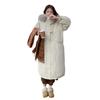 Autumn and Winter Women's Large Size Coat Hooded Fur Collar Horn Buckle Loose Casual Thickened Windproof Women's Jacket