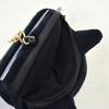 Fluffy Plush Pass Case with Reel and Keychain, Zipper Closure, and Storage, Perfect for IC Cards and Cards. Featuring a Black Cat Design. Lightweight