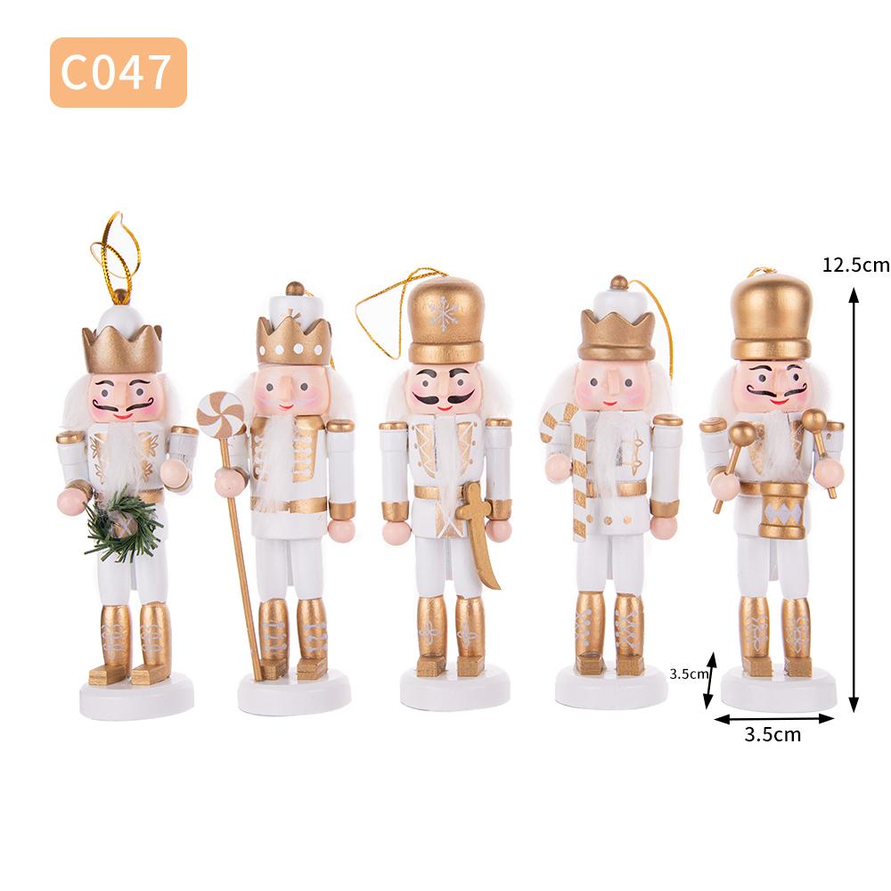 White & Gold Luxury Nutcracker Ornament Set