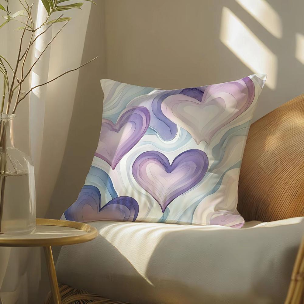 Beautiful Classic Style Love Pattern Pillow Case Pattern Printed Pillowcase For Living Room Sofa Cushion Cover & Bedroom Decor