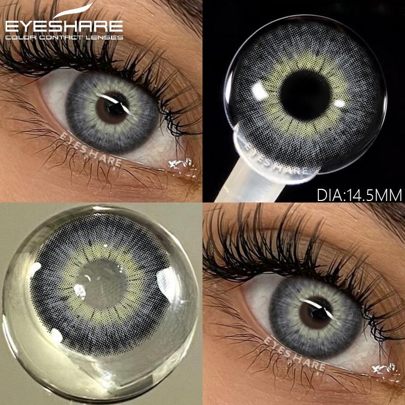 Natural Color Contacts Lenses for Eyes 1 Pair Colorful Beautiful Pupil Blue Colored Lenses Brown Eyes Contact
