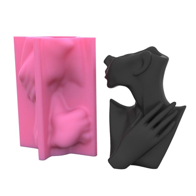 Half-body Human Body Vase Silicone Pot Mold Succulent Flowerpot Clay Cement Plaster Mold DIY Home Garden Flower Pot Mold