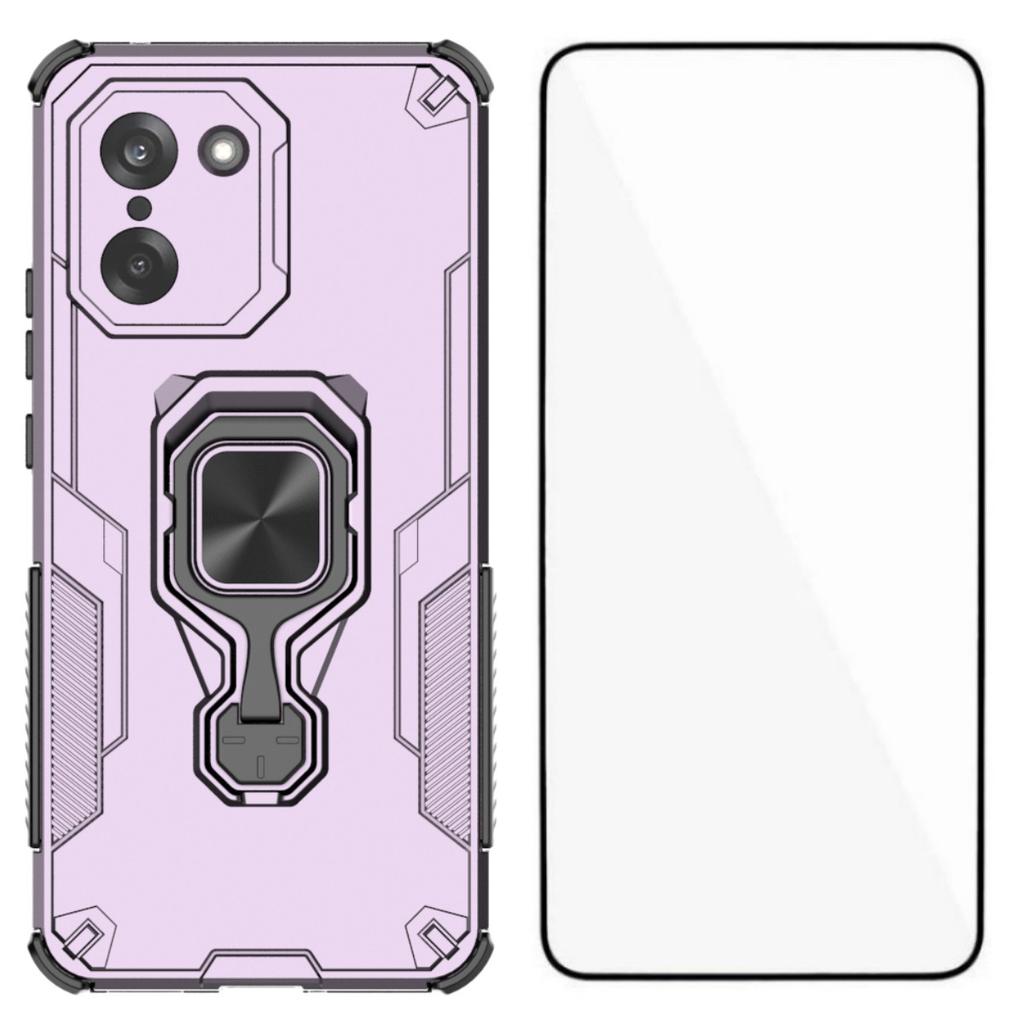 For OnePlus Ace 5 Racing 5G/OnePlus Nord CE5 5G Phone Case WANLONFENG PC TPU Back Cover Kickstand with Tempered Glass