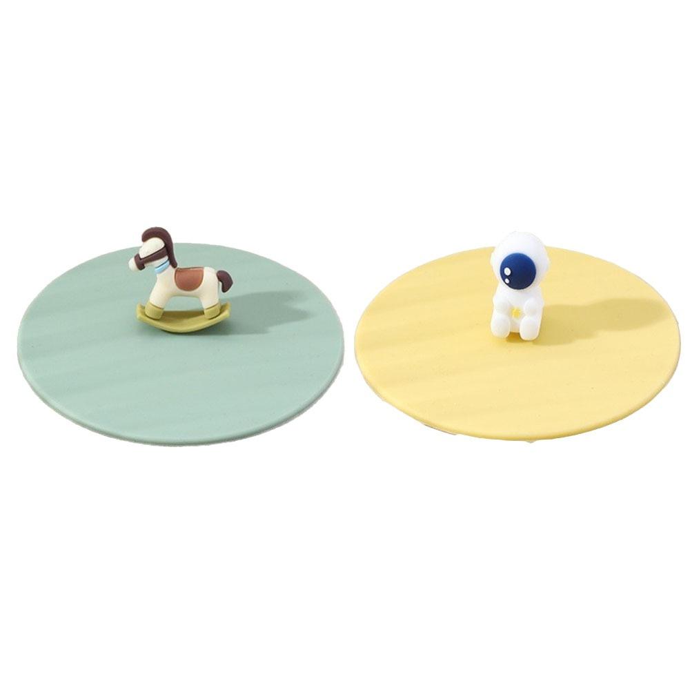 Cartoon Silicone Mug Cup Cover Heat-Resistant Suction Cup Cover Cute Sealed Lids  Tea