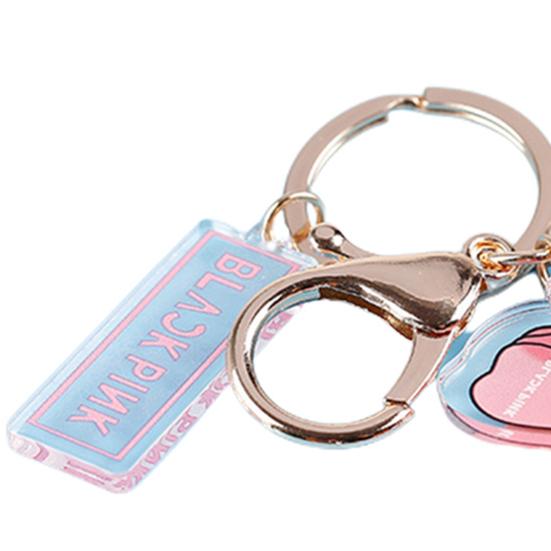 Creative Acrylic K-POP BTS EXO Twice Double-sided Keychain Transparent Pendant