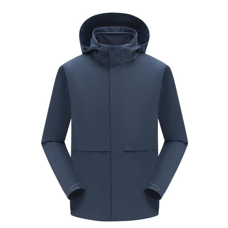 3-in-1 Jacket Men's Rainstorm Waterproof Removable Outdoor Clothing Breathable General Jacket Customization