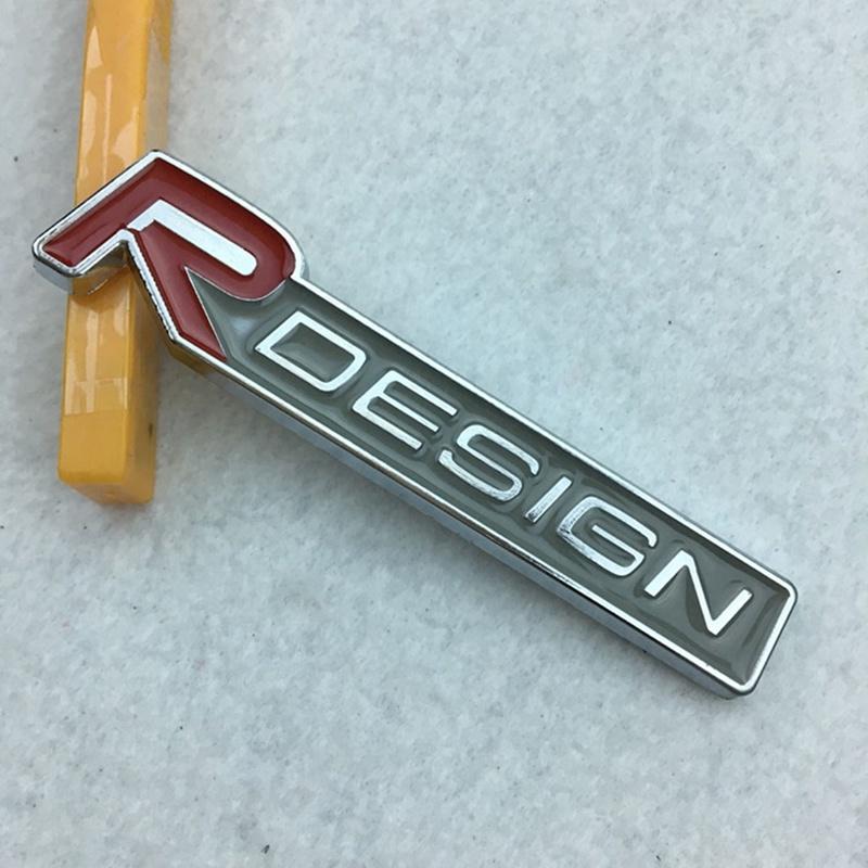 

3d R Металлический Дизайн Rdesign Буква Эмблема Значок Наклейка Наклейка для Xc60 X красный