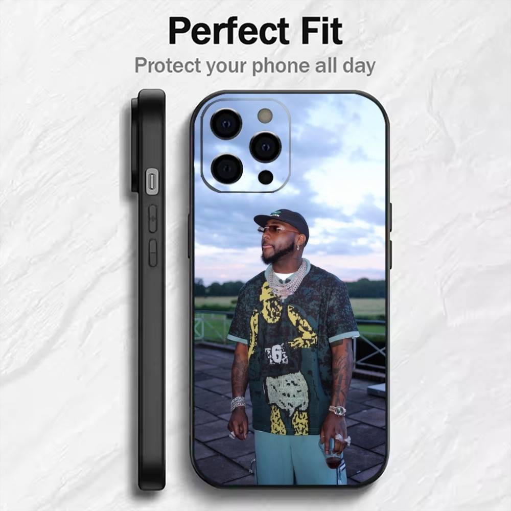 OBO D-David A-Adeleke-eeS Phone Case For iPhone17,16,15,14,13,12 Plus,Max Soft Silicone Black Cover