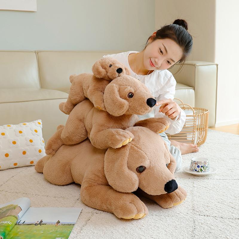 Cute Simulation Labrador Doll Plush Toy Puppy Dog Doll Child Soothing Rag Doll Birthday Gift