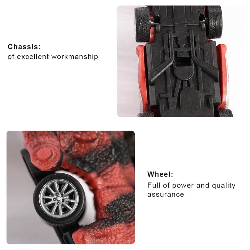 6 szt. Zabawka dinozaura Zegarowe samochody Dziecięce zabawki dinozaurów Odpowiednie dla dzieci Samochody Gry dinozaurów