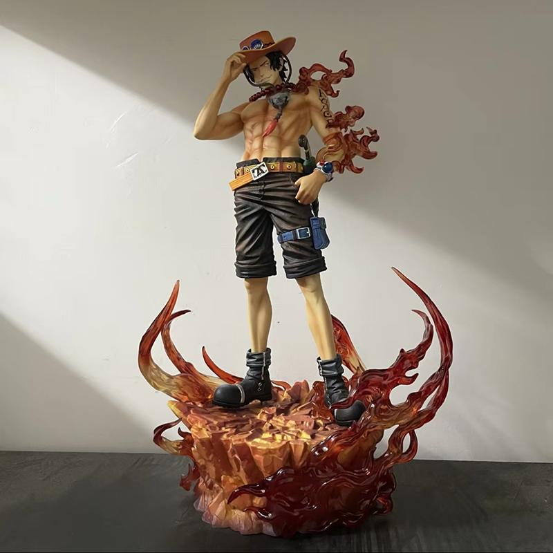 One Piece Anime Dreamy Flame Ace Pirate King Gk Figure Collectible Model Toy Gift Static Pvc Sculpture Display Piece Toys Gift