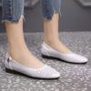 New Hollow Large Size Shoes Single Shoes Women's Summer Flats Soft-soled Sandals Doudou Shoes Soft Leather Women's Shoes