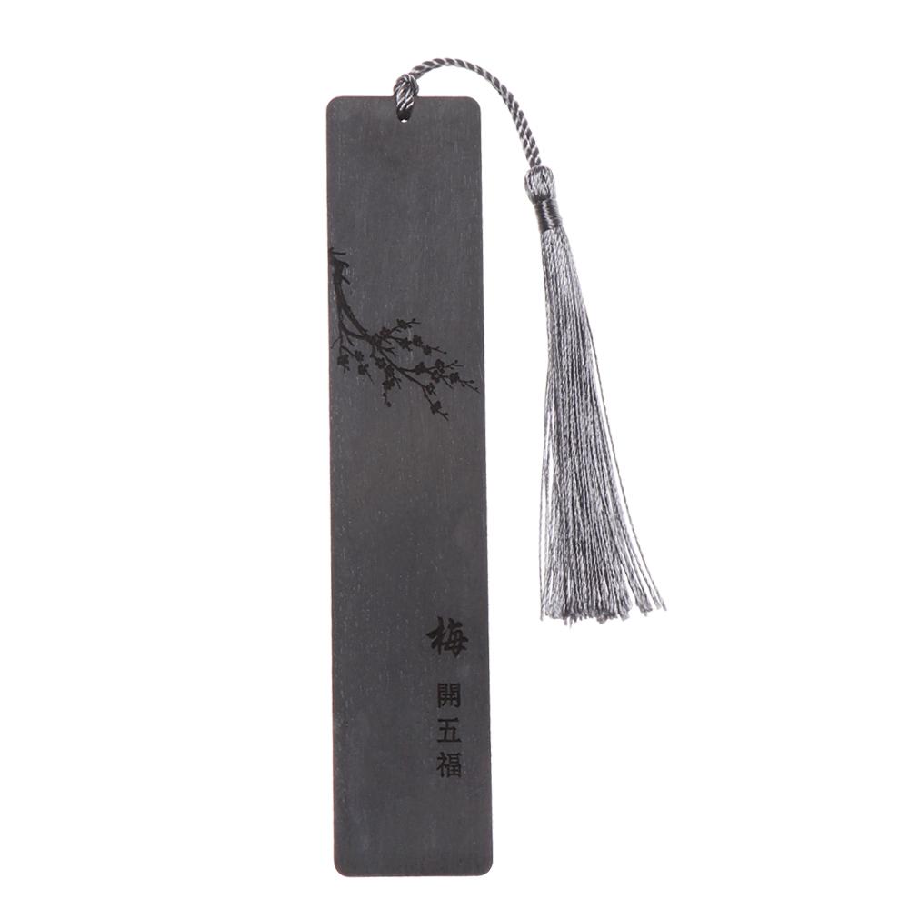 Bookmark Book Clip Pagination Mark Sandalwood Label Chinese Style Vintage Solid Wood Crafts Stationery School Office Supplies