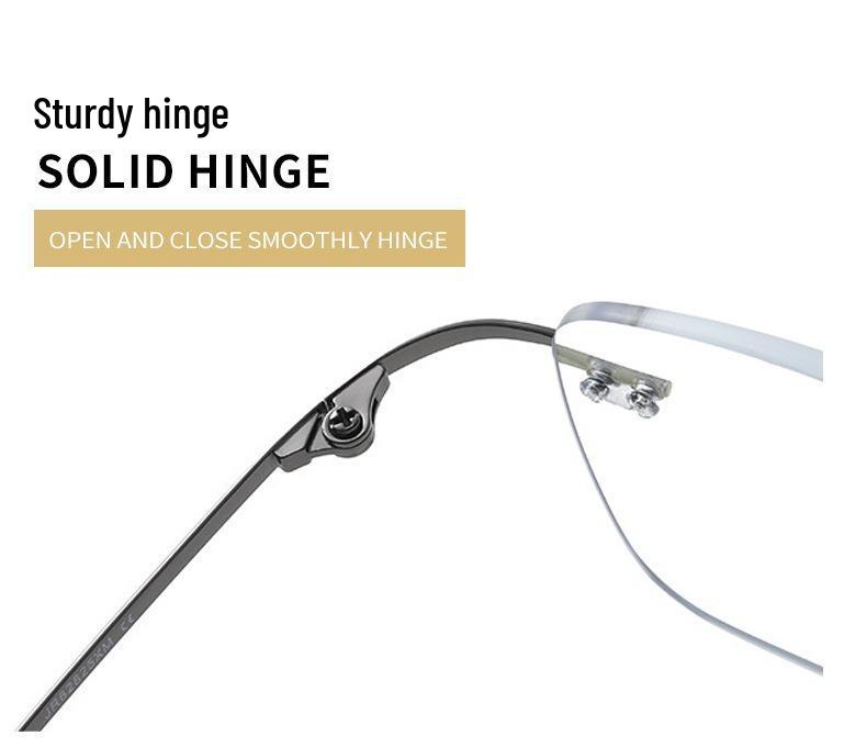 Y62825 Frameless Metal Reading Glasses - Fashionable, Lightweight, Unisex, High-Definition