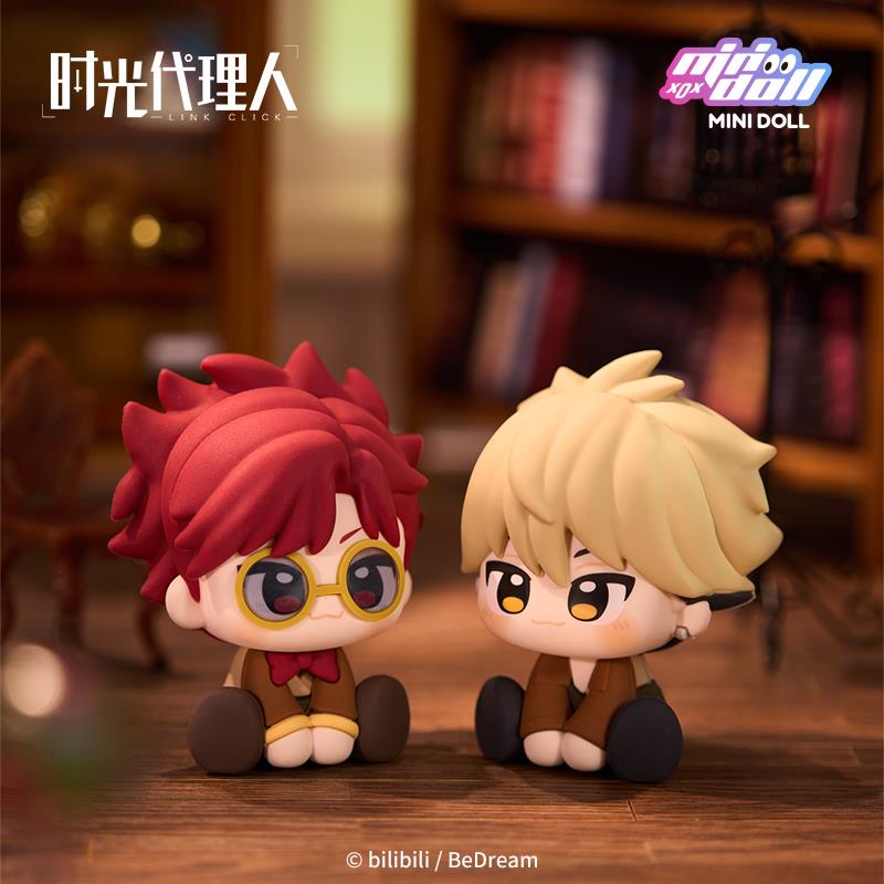 Authentic Link Click Minidoll Time Agent Sit-Down Figure Soft Rubber Mystery Blind Box Collectible Toy Trendy College Series