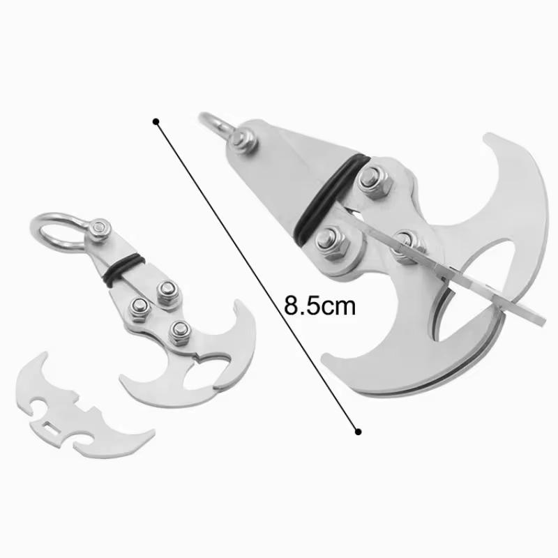 Outdoor Climbing Hook Folding Grab Hook Multi Functional Stainless Steel Survival Climbing Claw Camping First Aid Equipment