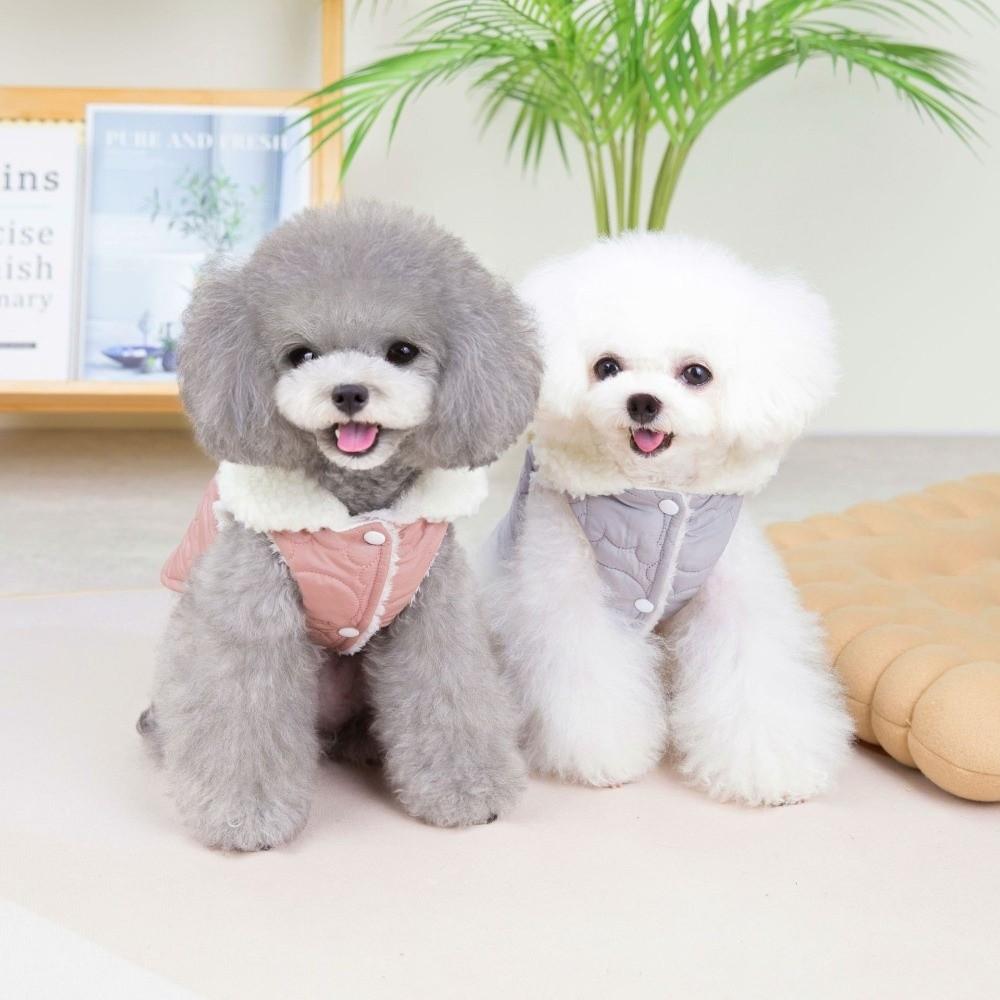 Plush Dog Hiking Jacket Windproof Dog Vest Coat Fashion Pet Clothes Cat