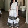 ZANZEA Women Short Sleeve T-Shirts and Long Skirts Summer Two Piece Suit Sets