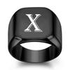 1Pcs Personalised Initial Engrave A to Z Alphabet ring  Stainless Steel Rings