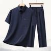 2026 Ice Silk Summer Sportswear Set for Middle-Aged and Older Men