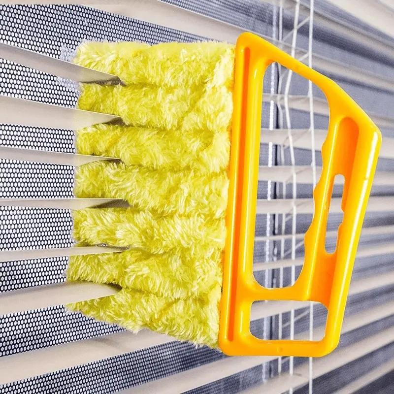 Brosse de nettoyage de vitres en microfibre pour climatiseur, nettoyeur de poussière, lavage de lame de store vénitien, chiffon de nettoyage, outil de cuisine