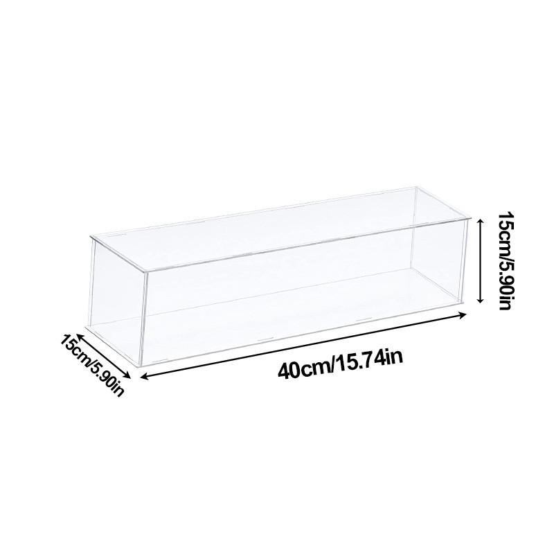 1 stk klar akryl utstillingsboks Benkeboks arrangør stativ Støvtett beskyttelse utstillingsmonter displayboks