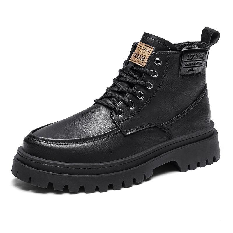 Hot Sale Brown Men's Boots Man Platform Boots botas para hombre Comfort Outdoor Men Motorcycle Boots Casual Lace-Up Ankle Boots