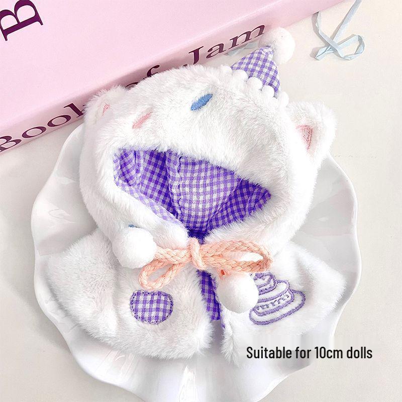 

10 см Одежда для куклы-морской звезды и головной убор-плащ - Хлопковый наряд для переодевания для маленьких кукол. Fits Doll Around 10cm