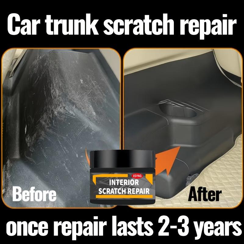 Automotive Interior Plastic Scratch Repair Polishing Agent -Black Instrument Panel Wax, Anti Scratch Repair Kit for Trunk, Instrument Panel, and Doors