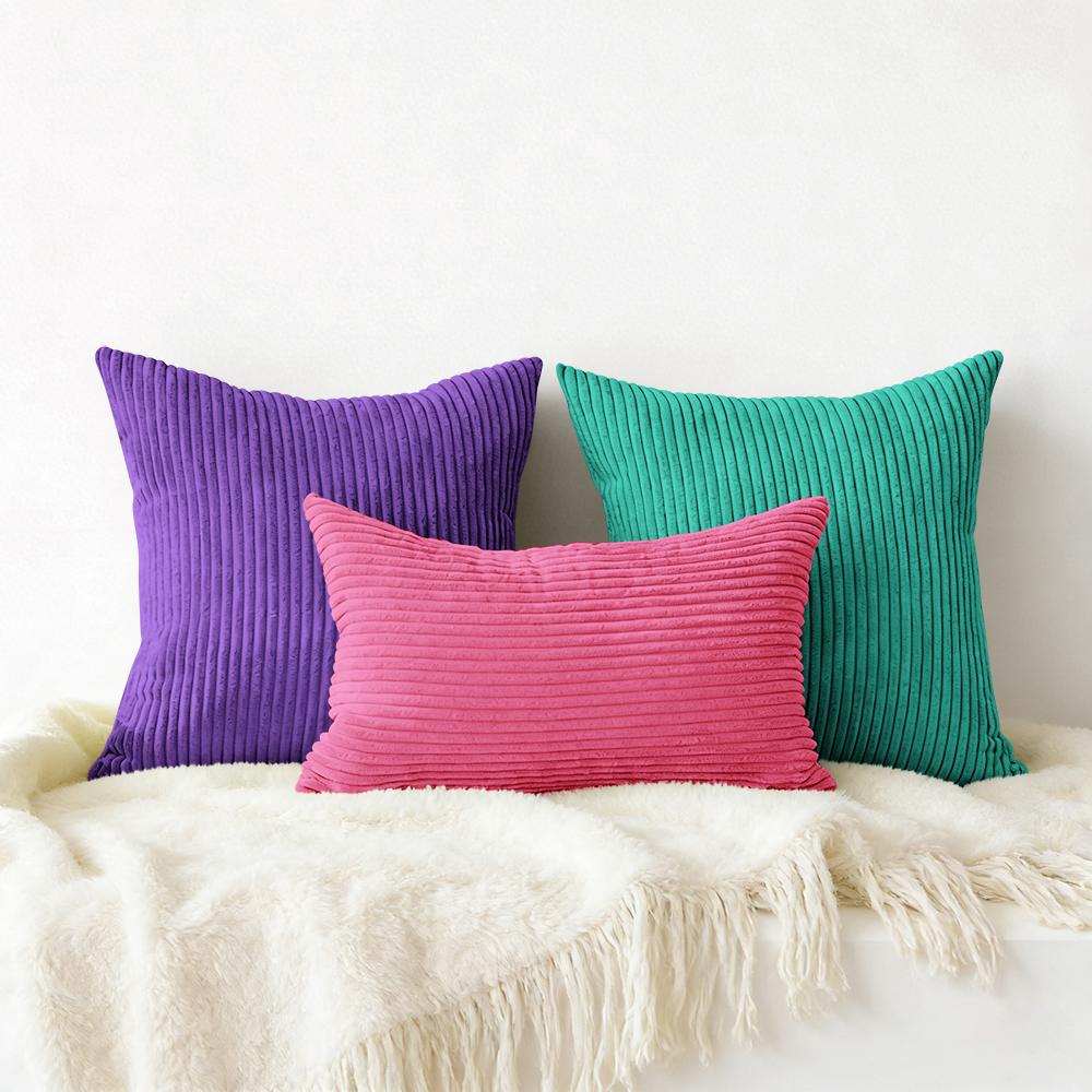 2026 Mutil Size Corduroy Pillow Cover Soft Plush Flannel Cushion Cover Fluffy Couch Pillow Case for Sofa Living Bed Room Decor