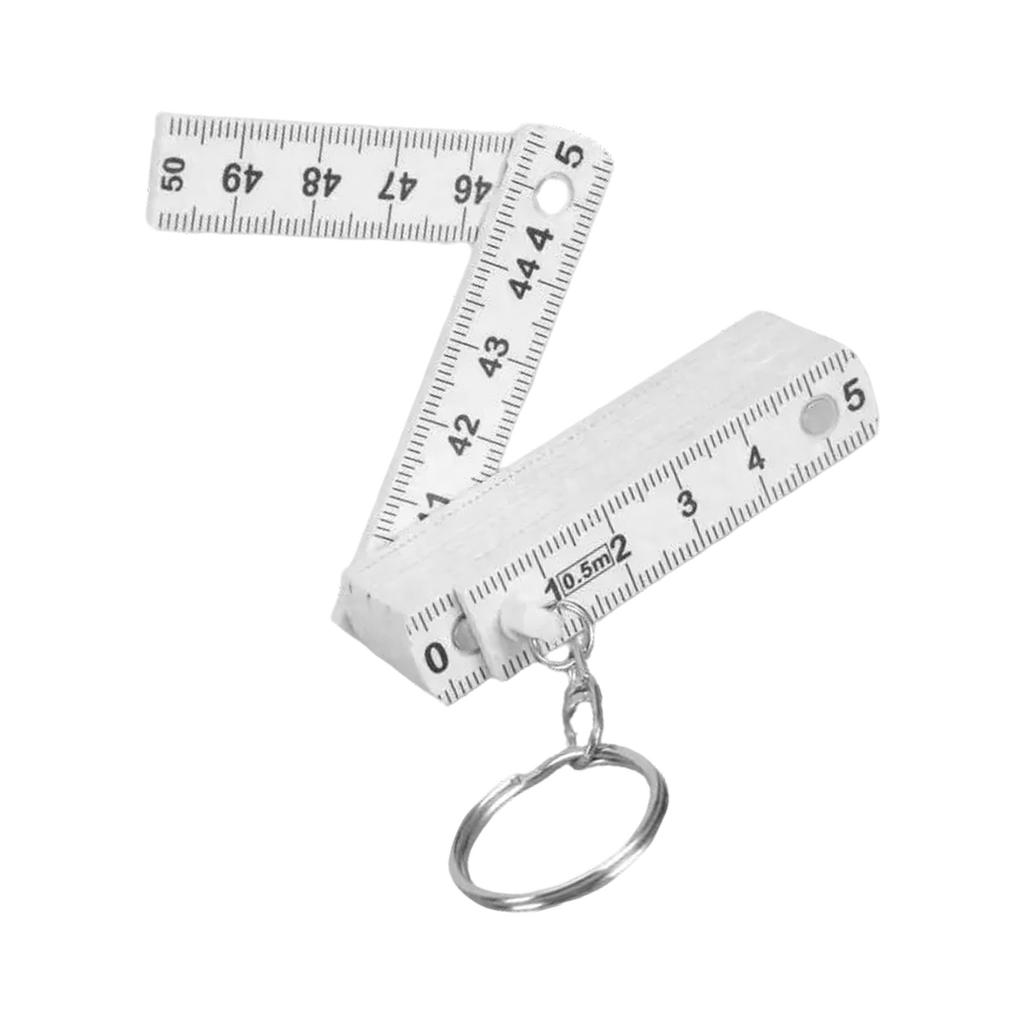 Sturdy Folding Rulers Keychain Compact Folding Ruler Keychains 50cm Length Ruler For Convenient Measurement