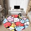 1PC BT21 Characters Office Round Rug, Non-slip, Soft and Durable Office Rug for Interior Decoration, Perfect for Office Yy250915108