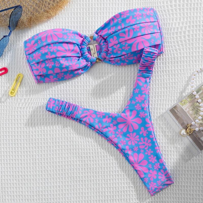 Micro Bikini Push Up Dámske Plavky Módna Potlač Bikini Súprava Rozdelený Plážový Oblek Leto 2026 Nové Plážové Oblečenie Dámske Plavky 2-dielne