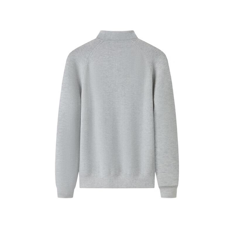 Joeone Men's Turn-Down Collar Wool Blend Sweater