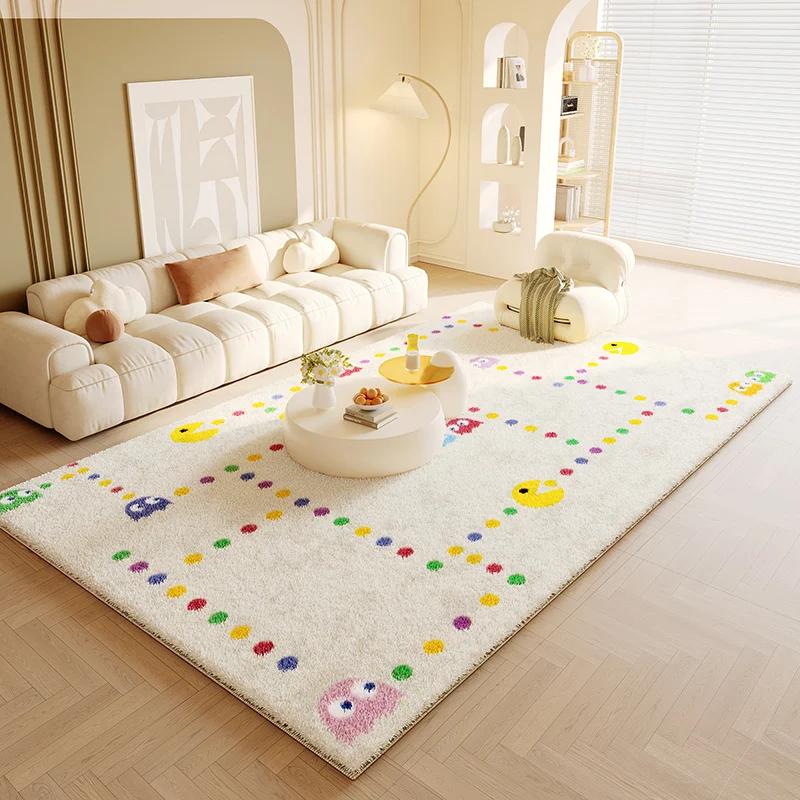 Modern Style Living Room Decoration Carpet Thickend Washable Lounge Floor Mat Fluffy Plush Study Rug Large Size Rugs for Bedroom