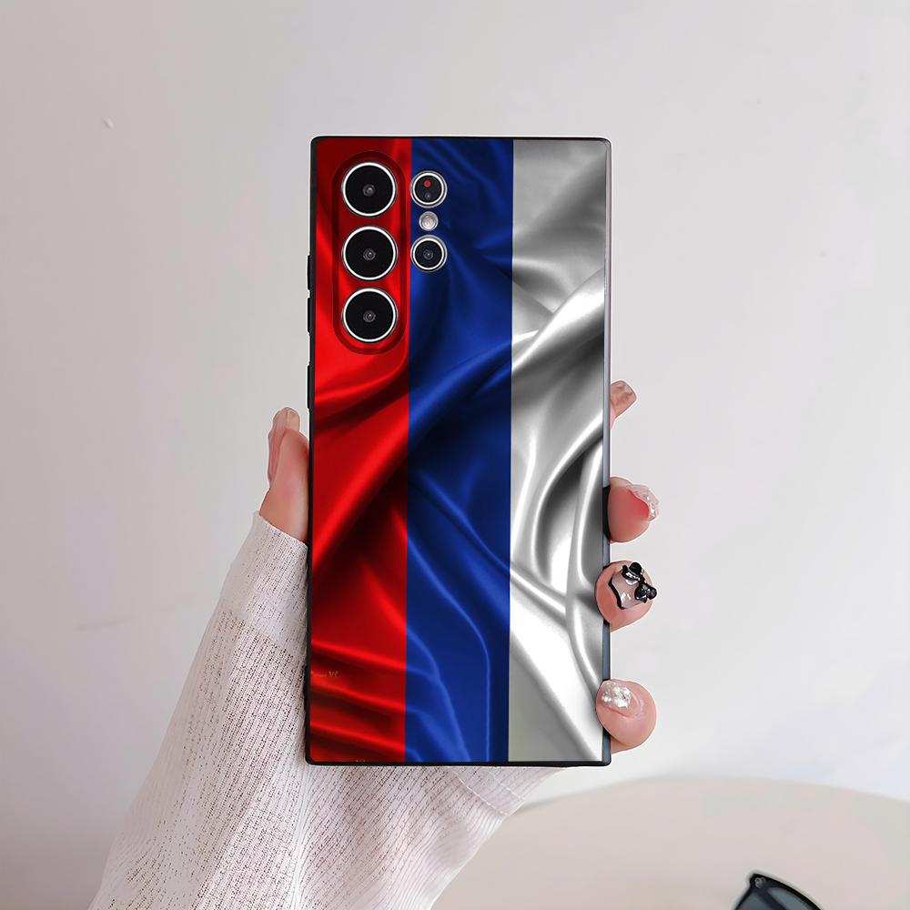 Flag of Russia Phone Case For Samsung S Series S21 S22 S23 S24 S25 FE Plus Ultra TPU Soft To Skin-friendly Case